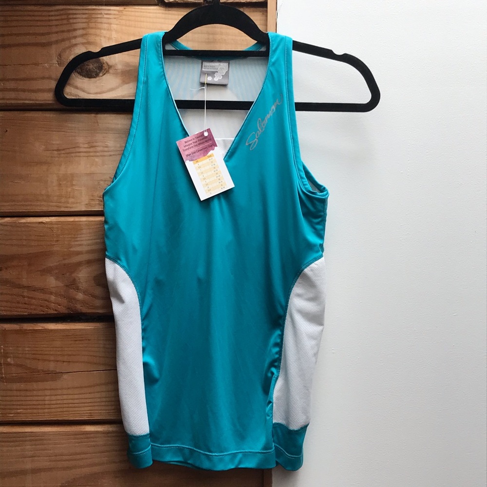 Salomon Racerback Tank, Size M, Built-in Bra, EUC